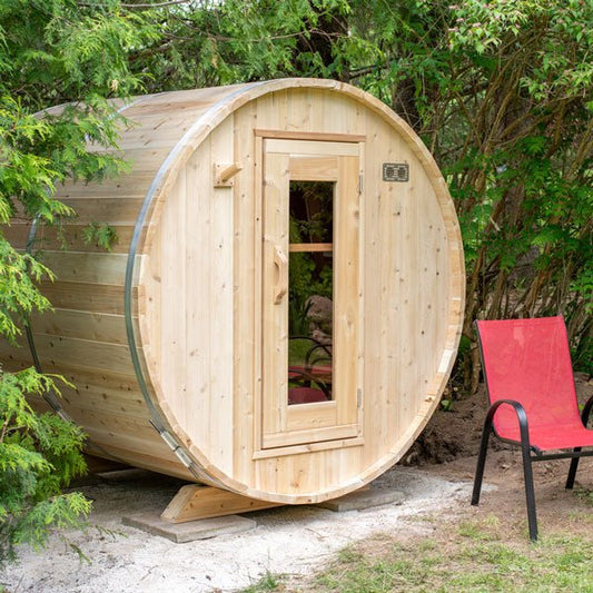Dundalk Leisurecraft Harmony 2–4 Person Capacity Barrel-Style Sauna