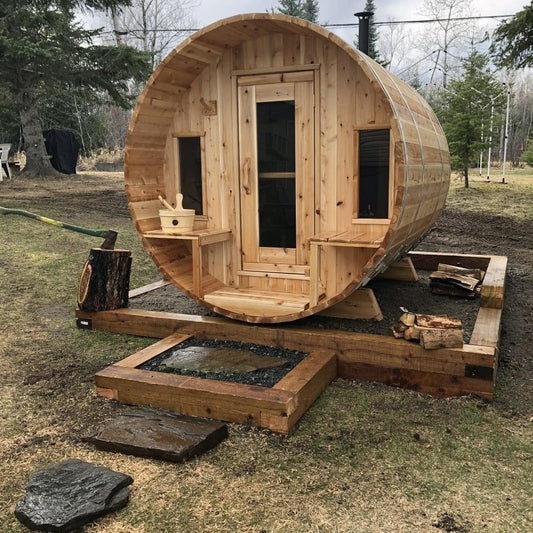 Dundalk Leisurecraft Tranquility 2–6 Person Capacity Barrel-Style Sauna