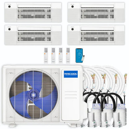 MRCOOL DIY 5th Gen 4-Zone 36,000 BTU 23 SEER (9K + 9K + 9K + 12K) Ductless Mini Split Heat Pump & AC with Ceiling Cassette Units