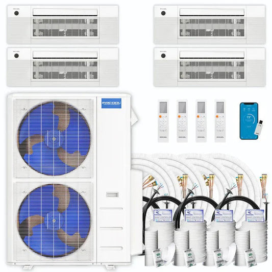 MRCOOL DIY 5th Gen Multi-Zone 4-Zone 48,000 BTU 22 SEER2 (12K + 12K + 12K + 18K) Ductless Mini Split Heat Pump & Air Conditioner with Ceiling Cassette Units