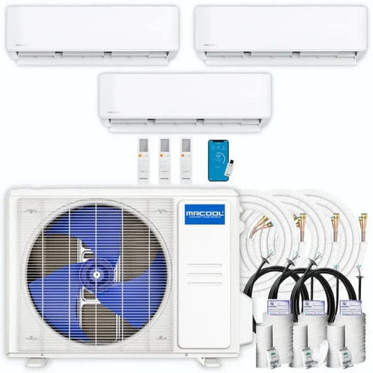 MRCOOL DIY 5th Gen Multi-Zone 3-Zone 27,000 BTU 23 SEER2 (6K + 12K + 12K) Ductless Mini Split Heat Pump & Air Conditioner