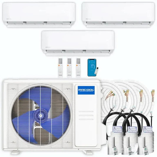 MRCOOL DIY 5th Gen Multi-Zone 3-Zone 27,000 BTU 23 SEER2 (6K + 9K + 9K) Ductless Mini Split Heat Pump & Air Conditioner
