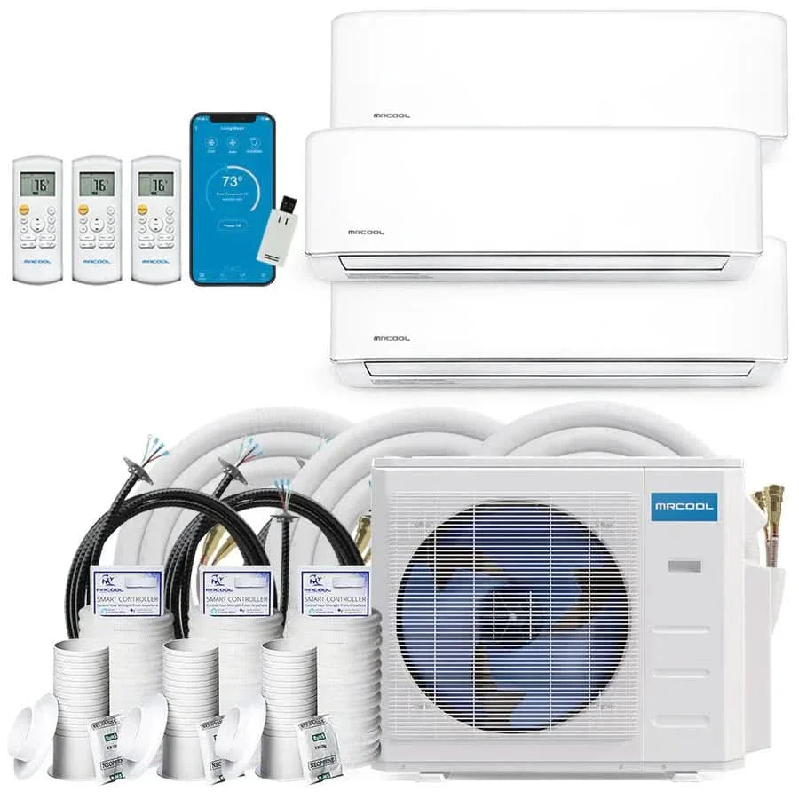MRCOOL DIY 5th Gen Multi-Zone 3-Zone 36,000 BTU 23 SEER2 (9K + 12K + 18K) Ductless Mini Split Heat Pump & Air Conditioner
