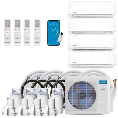 MRCOOL DIY 5th Gen Multi-Zone 4-Zone 27,000 BTU 23 SEER2 (9K + 9K + 9K + 9K) Ductless Mini Split Heat Pump & Air Conditioner