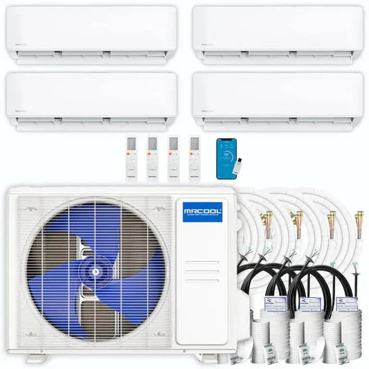 MRCOOL DIY 5th Gen Multi-Zone 4-Zone 27,000 BTU 23 SEER2 (6K + 6K + 9K + 12K) Ductless Mini Split Heat Pump & Air Conditioner