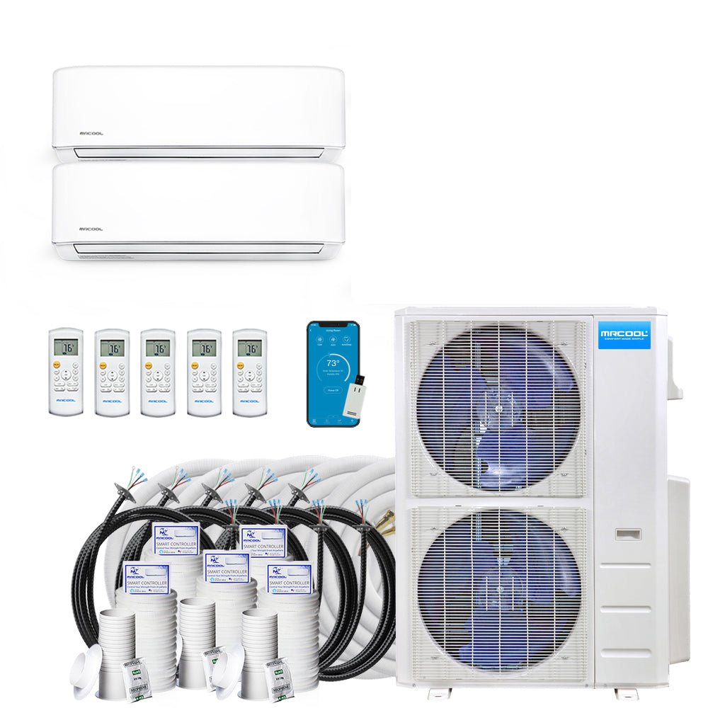 MRCOOL DIY 5th Gen Multi-Zone 2-Zone 48,000 BTU 22 SEER2 (9K + 36K) Ductless Mini Split Heat Pump & Air Conditioner