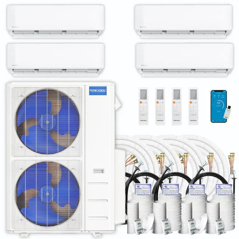 MRCOOL DIY 5th Gen Multi-Zone 4-Zone 48,000 BTU 21.8 SEER2 (9K + 9K + 12K + 18K) Ductless Mini Split Heat Pump & Air Conditioner