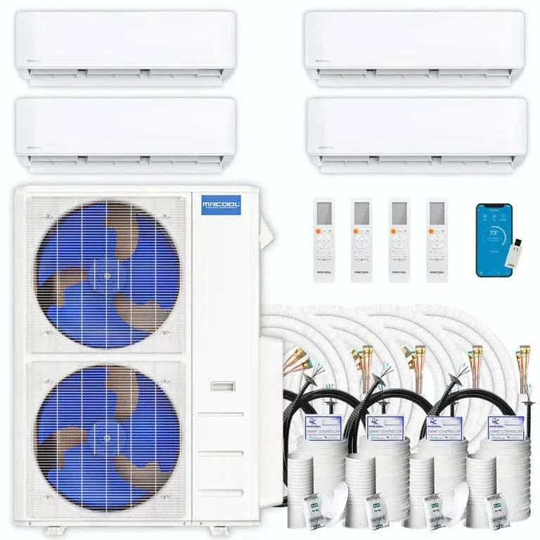 MRCOOL DIY 5th Gen Multi-Zone 4-Zone 48,000 BTU 22 SEER2 (9K + 12K + 18K + 24K) Ductless Mini Split Heat Pump & Air Conditioner