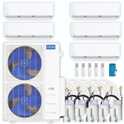 MRCOOL DIY 5th Gen Multi-Zone 5-Zone 55,000 BTU 22 SEER2 (9K + 12K + 12K + 12K + 12K) Ductless Mini Split Heat Pump & Air Conditioner