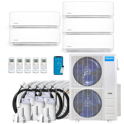 MRCOOL DIY 5th Gen Multi-Zone 5-Zone 55,000 BTU 22 SEER2 (9K + 9K + 18K + 18K + 18K) Ductless Mini Split Heat Pump & Air Conditioner