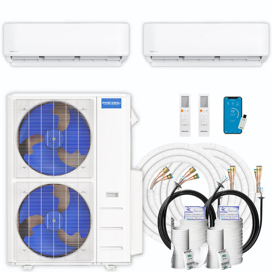 MRCOOL DIY 5th Gen Multi-Zone 2-Zone 48,000 BTU 22 SEER2 (9K + 36K) Ductless Mini Split Heat Pump & Air Conditioner