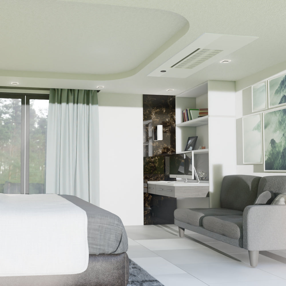 Mr. Cool (DIY) 5th Gen • 48,000 BTU • 4-Zone Ductless • Mini Split Air Conditioner & Heat Pump with 6K+9K+9K+18K BTU Ceiling Cassette Indoor Units