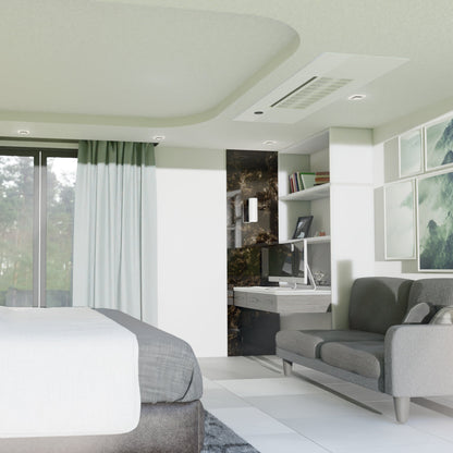 Mr. Cool (DIY) 5th Gen • 48,000 BTU • 4-Zone Ductless • Mini Split Air Conditioner & Heat Pump with 6K+9K+9K+18K BTU Ceiling Cassette Indoor Units