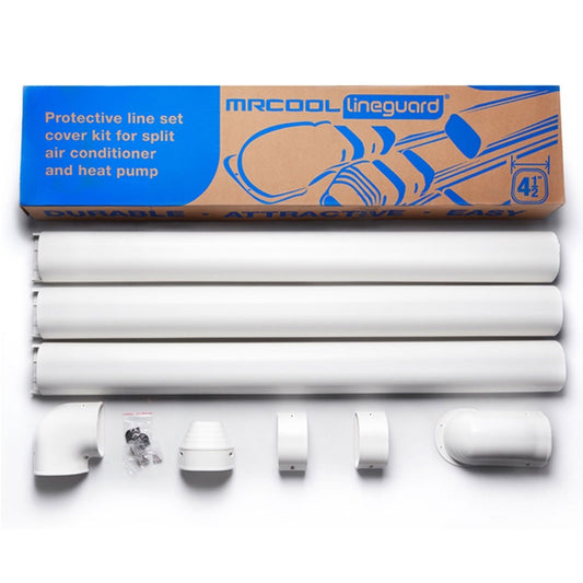 MRCOOL LineGuard 4.5" 16-Piece Complete Line Set Cover Kit for Ductless Mini-Split or Central System (MLG450)
