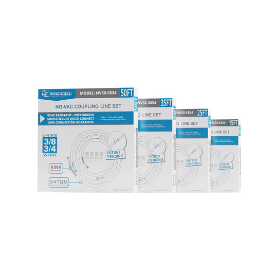 MRCOOL 25 Ft. Pre-Charged No-Vac 3/8-Inch x 3/4-Inch  Line Set for Universal Series (NV25-3834)