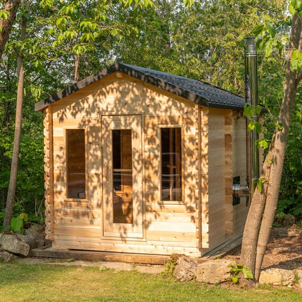 Dundalk Leisurecraft Georgian Cabin 2–6 Person Capacity Outdoor Sauna Suite with Dedicated Changing Room