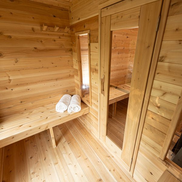 Dundalk Leisurecraft Georgian Cabin 2–6 Person Capacity Outdoor Sauna Suite with Dedicated Changing Room