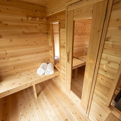 Dundalk Leisurecraft Georgian Cabin 2–6 Person Capacity Outdoor Sauna Suite with Dedicated Changing Room