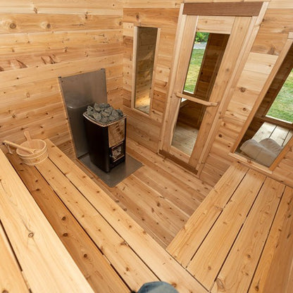 Dundalk Leisurecraft Georgian Cabin 2–6 Person Capacity Outdoor Sauna Suite with Dedicated Changing Room