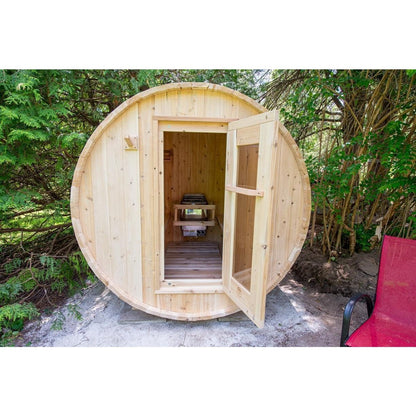 Dundalk Leisurecraft Harmony 2–4 Person Capacity Barrel-Style Sauna