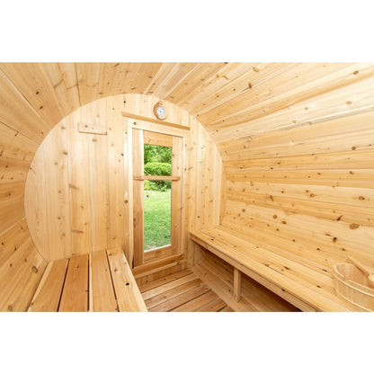 Dundalk Leisurecraft Harmony 2–4 Person Capacity Barrel-Style Sauna
