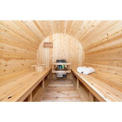 Dundalk Leisurecraft Harmony 2–4 Person Capacity Barrel-Style Sauna
