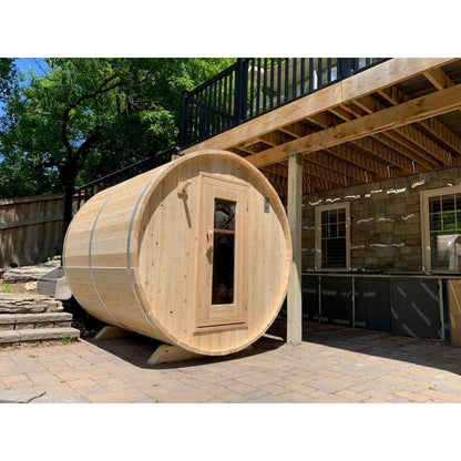 Dundalk Leisurecraft Harmony 2–4 Person Capacity Barrel-Style Sauna