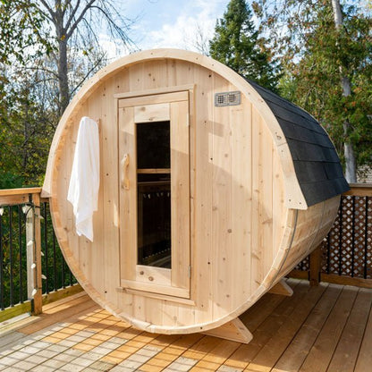Dundalk Leisurecraft Harmony 2–4 Person Capacity Barrel-Style Sauna