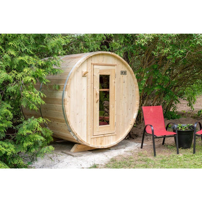 Dundalk Leisurecraft Harmony 2–4 Person Capacity Barrel-Style Sauna