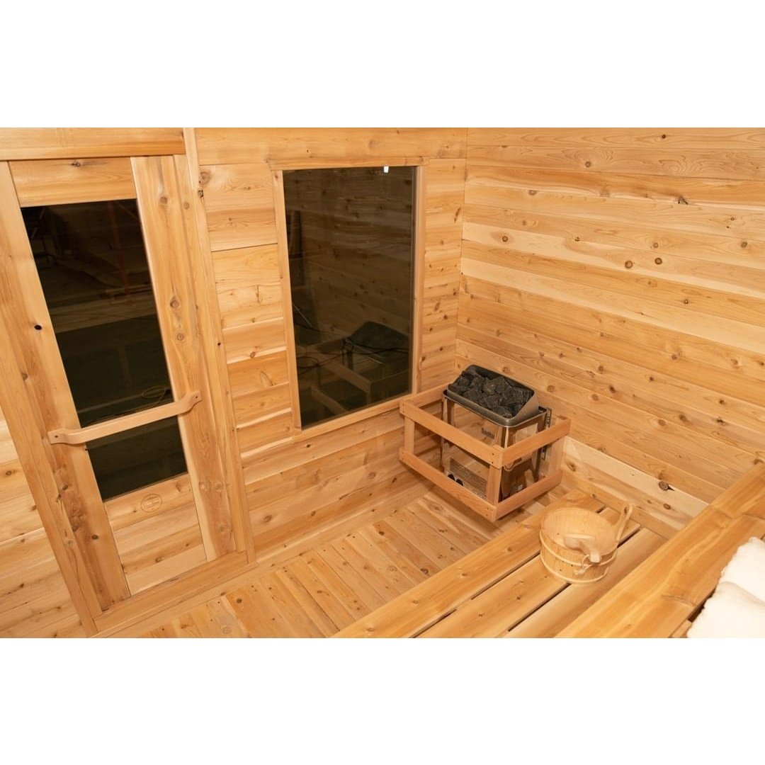 Dundalk Leisurecraft Luna 2–4 Person Capacity Cube Cabin-Style Sauna Unit