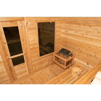 Dundalk Leisurecraft Luna 2–4 Person Capacity Cube Cabin-Style Sauna Unit