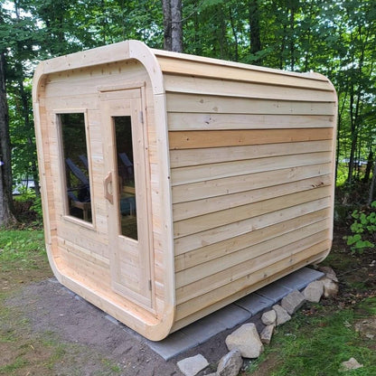 Dundalk Leisurecraft Luna 2–4 Person Capacity Cube Cabin-Style Sauna Unit