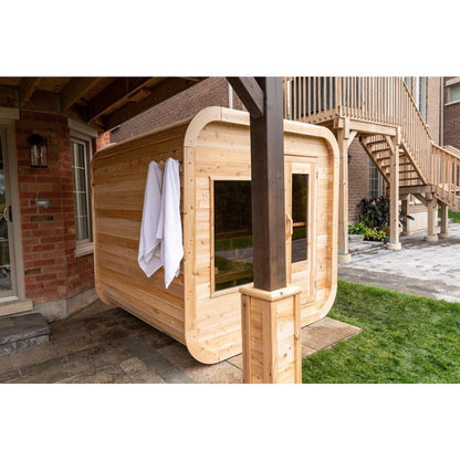 Dundalk Leisurecraft Luna 2–4 Person Capacity Cube Cabin-Style Sauna Unit
