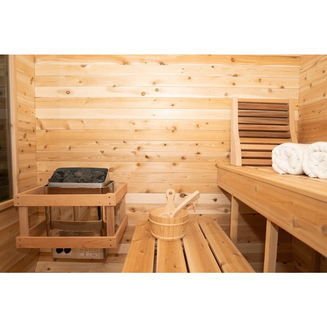 Dundalk Leisurecraft Luna 2–4 Person Capacity Cube Cabin-Style Sauna Unit