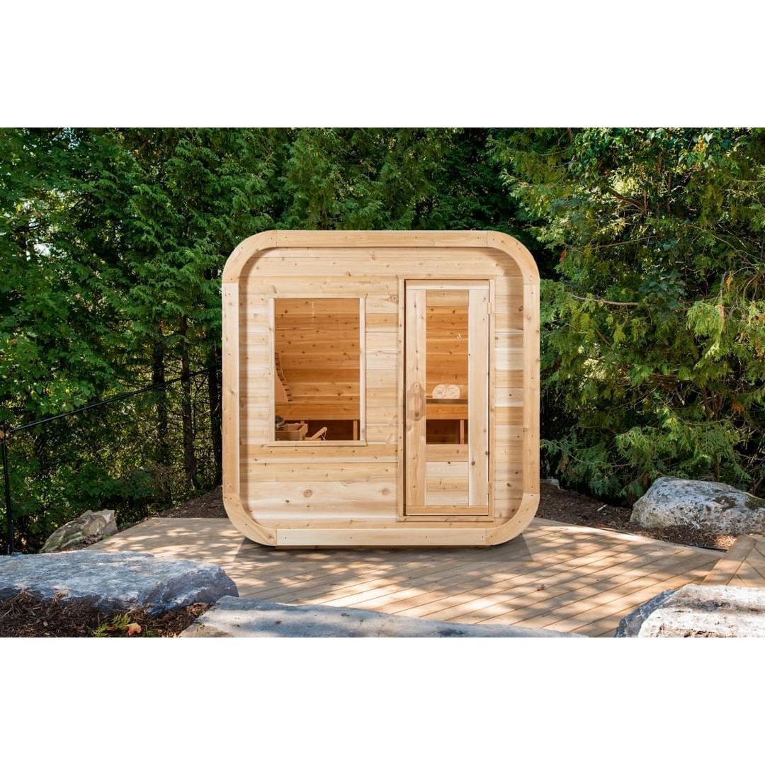 Dundalk Leisurecraft Luna 2–4 Person Capacity Cube Cabin-Style Sauna Unit