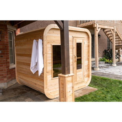 Dundalk Leisurecraft Luna 2–4 Person Capacity Cube Cabin-Style Sauna Unit