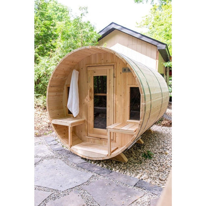 Dundalk Leisurecraft Tranquility 2–6 Person Capacity Barrel-Style Sauna