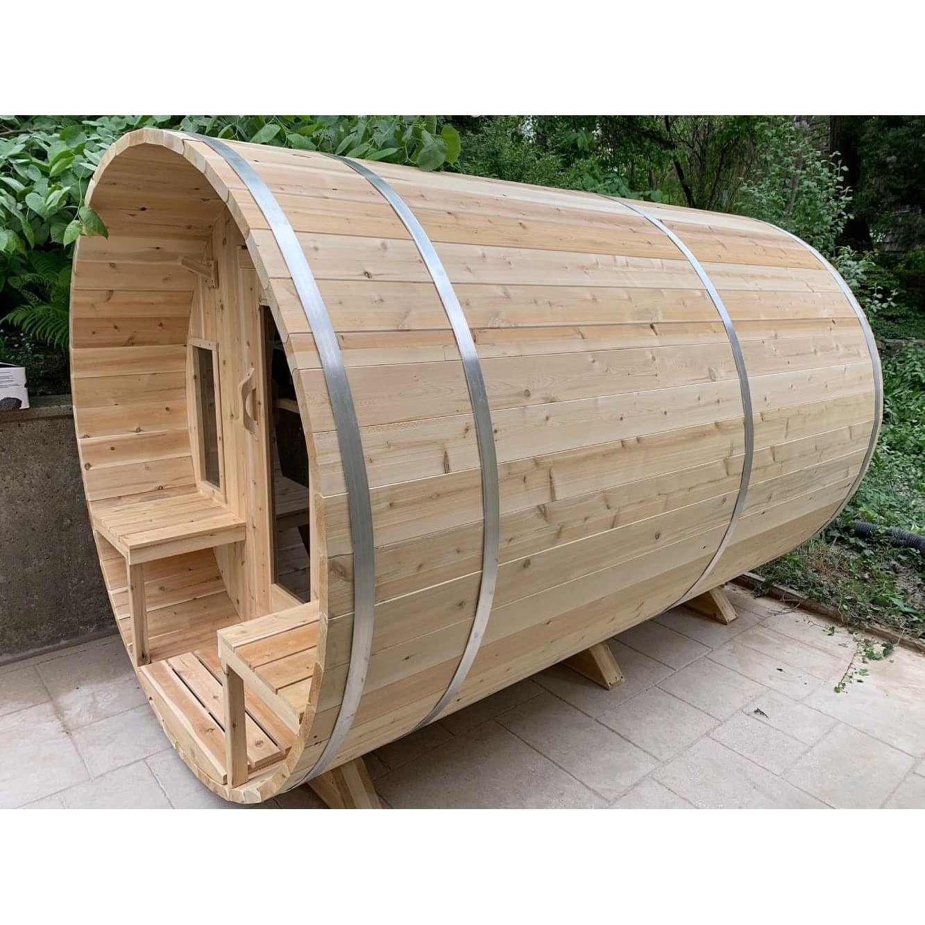 Dundalk Leisurecraft Tranquility 2–6 Person Capacity Barrel-Style Sauna