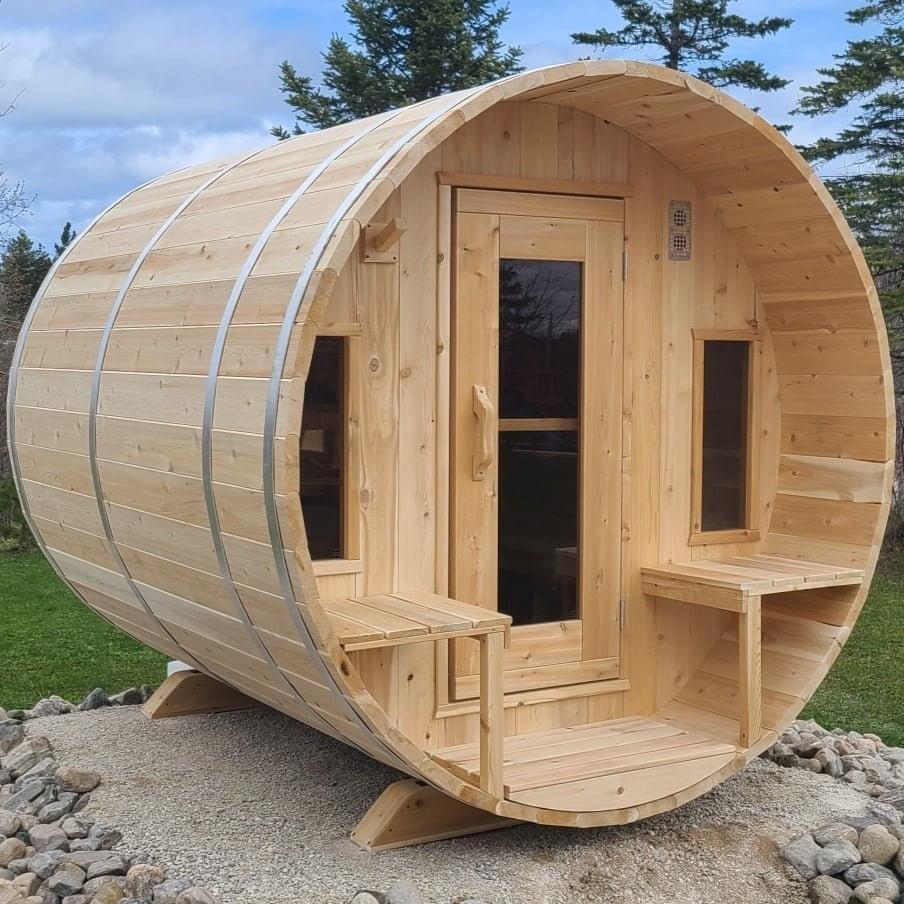 Dundalk Leisurecraft Tranquility 2–6 Person Capacity Barrel-Style Sauna