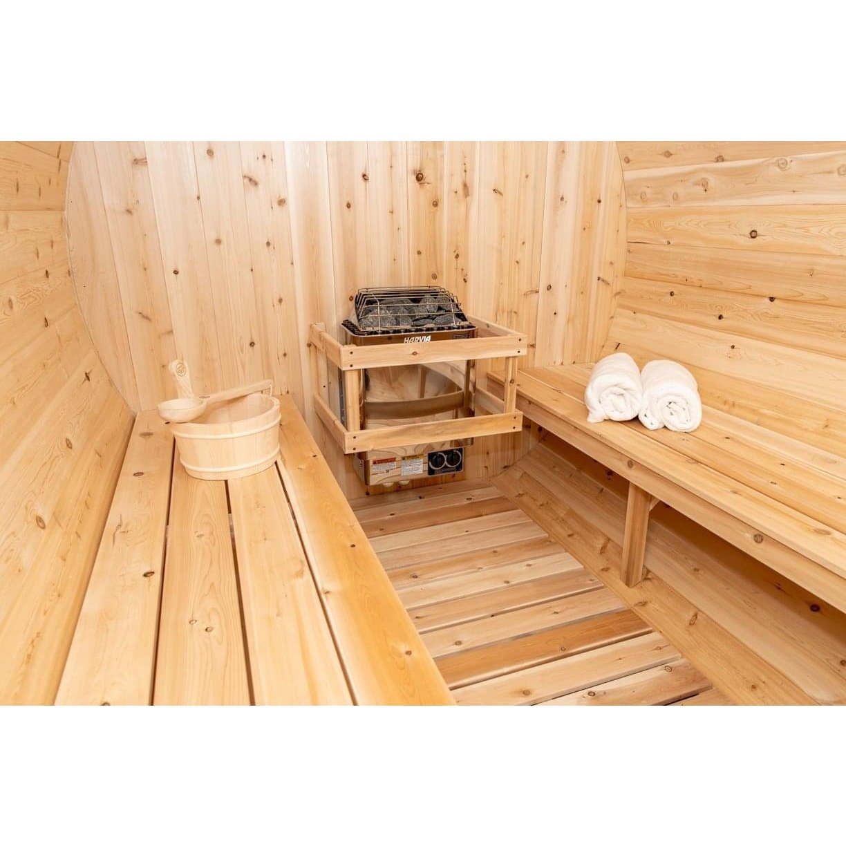 Dundalk Leisurecraft Tranquility 2–6 Person Capacity Barrel-Style Sauna