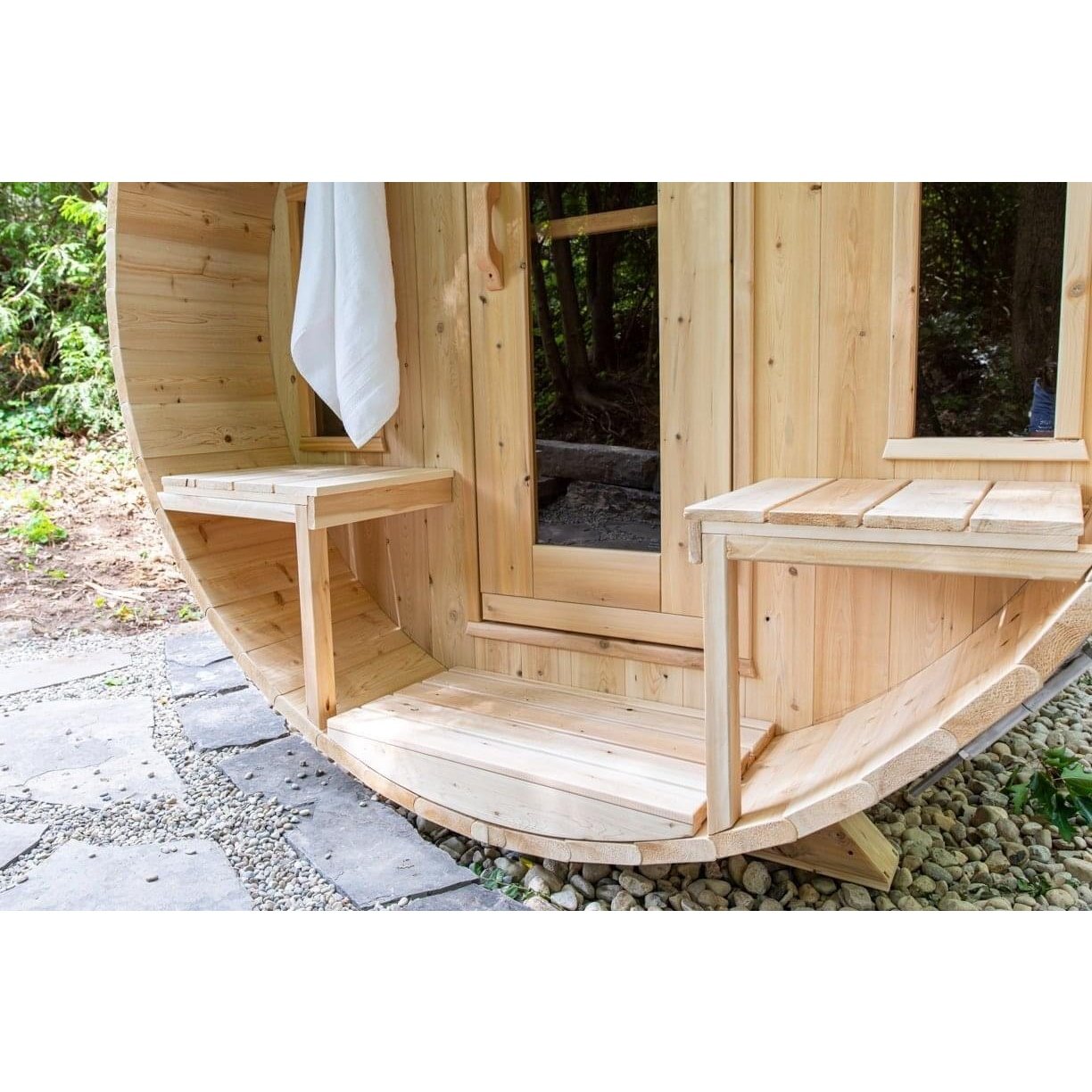Dundalk Leisurecraft Tranquility 2–6 Person Capacity Barrel-Style Sauna