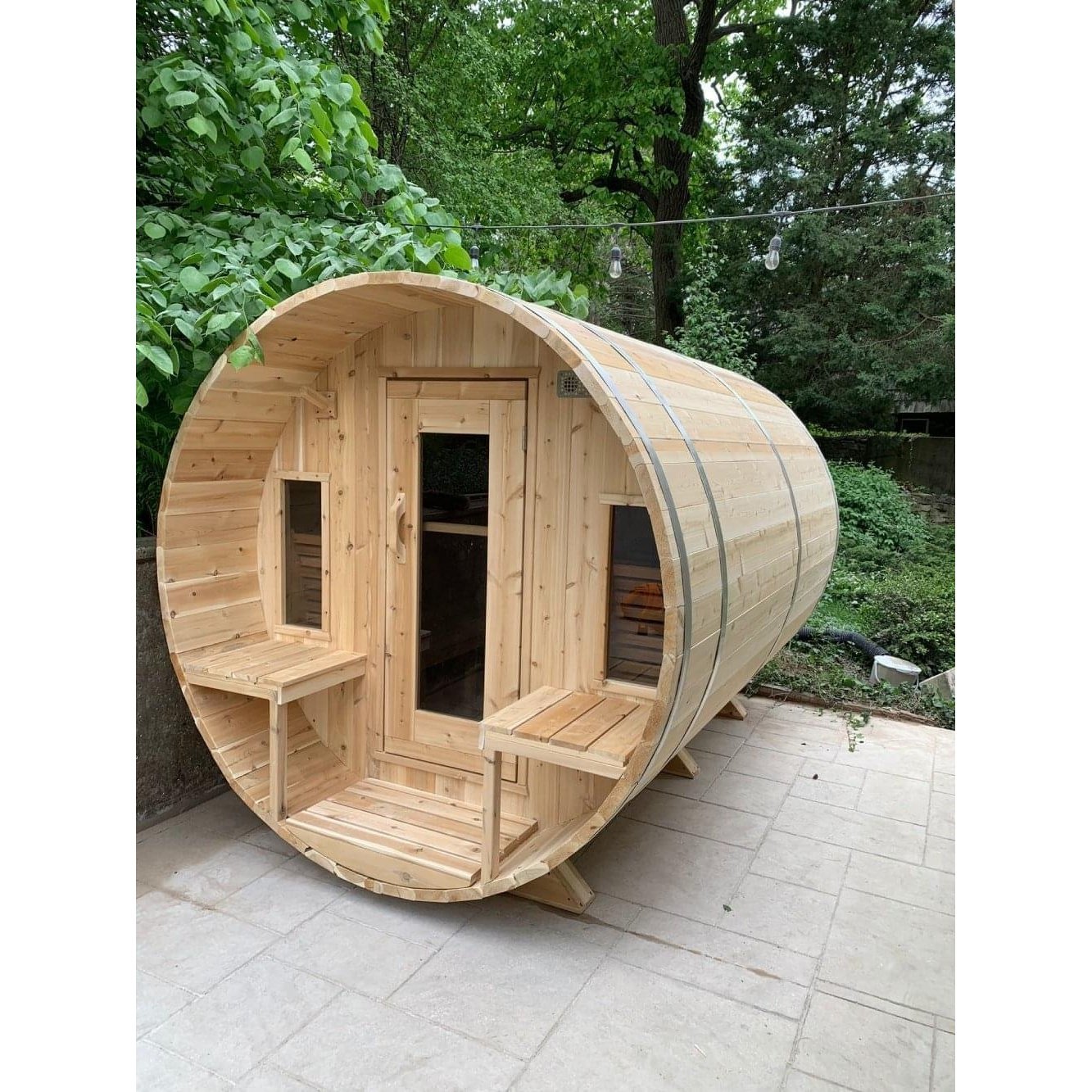 Dundalk Leisurecraft Tranquility 2–6 Person Capacity Barrel-Style Sauna